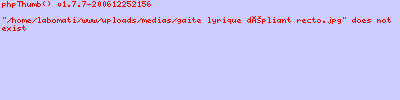 Gaite lyrique dépliant recto
